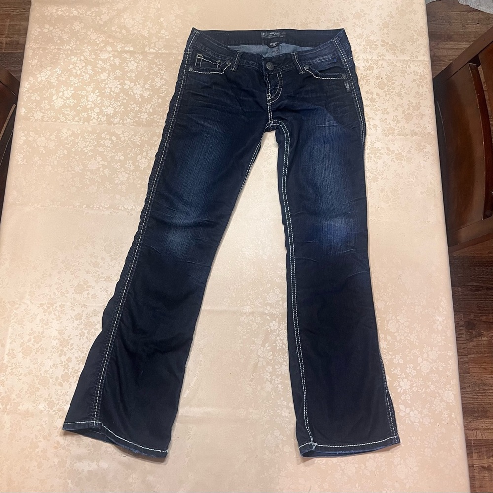 Silver Jeans Women's Dark Blue Boot Cut Denim size 29x31
